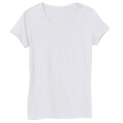 Ladies' Jersey Short-Sleeve V-Neck T-Shirt Thumbnail